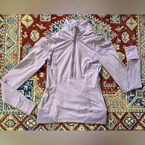 Lululemon Lavender Purple Quarter Zip Cold Hands Mittens Running Pullover 6
